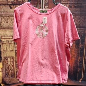 Ralph Lauren Double RL Pink Short Sleeve Tee